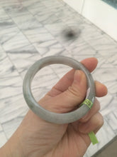 Load image into Gallery viewer, 53.7mm certificated Type A 100% Natural light green/gray Jadeite Jade bangle R67-7251