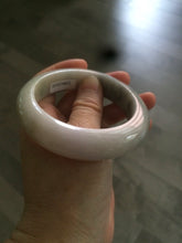 Load image into Gallery viewer, 56.1mm Certified 100% natural type A green/very light pink/yellow chubby jadeite jade bangle Z44-0472