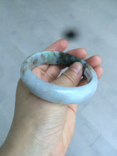 Load image into Gallery viewer, 58mm Certified Type A 100% Natural dark green purple brown Jadeite Jade bangle L135-4073