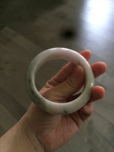 Load image into Gallery viewer, 56.1mm Certified 100% natural type A green/very light pink/yellow chubby jadeite jade bangle Z44-0472