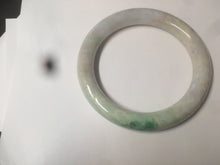 Load image into Gallery viewer, 57mm certified Type A 100% Natural sunny green/white/purple/brown(FU LU Shou) round cut Jadeite Jade bangle AF78-8925