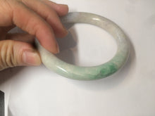 Load image into Gallery viewer, 57mm certified Type A 100% Natural sunny green/white/purple/brown(FU LU Shou) round cut Jadeite Jade bangle AF78-8925