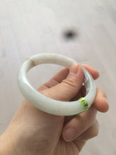 Load image into Gallery viewer, 56mm certified type A 100% Natural light green/white/brown Jadeite Jade bangle R89-0275