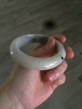 Load image into Gallery viewer, 56.1mm Certified 100% natural type A green/very light pink/yellow chubby jadeite jade bangle Z44-0472