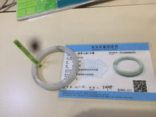 Load image into Gallery viewer, 56mm certified type A 100% Natural light green/white/brown Jadeite Jade bangle R89-0275