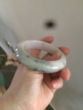Load image into Gallery viewer, 56.1mm Certified 100% natural type A green/very light pink/yellow chubby jadeite jade bangle Z44-0472