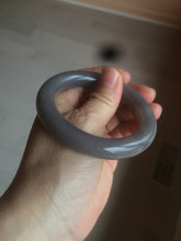 Load image into Gallery viewer, 51.8mm 100% natural smoky purple/gray Quartzite (Shetaicui jade) round cut bangle XY6