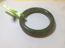 Load image into Gallery viewer, 51.3mm Certified 100% Natural oily dark green nephrite Jade bangle N80-6570