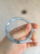 Load image into Gallery viewer, 54.6mm certified 100% Natural green/purple/gray Jadeite + albite Jade bangle AM35-1538