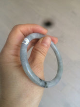 Load image into Gallery viewer, 54.6mm certified 100% Natural green/purple/gray Jadeite + albite Jade bangle AM35-1538