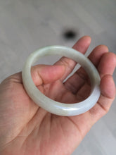 Load image into Gallery viewer, 55.3mm certified Type A 100% Natural green/yellow Jadeite Jade bangle Y114-0412