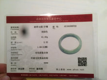 Load image into Gallery viewer, Certifed 58.9mm 100% natural Type A bean green jadeite jade bangle Z42-0722