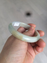 Load image into Gallery viewer, 55.3mm certified Type A 100% Natural green/yellow Jadeite Jade bangle Y114-0412