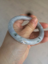 Load image into Gallery viewer, 54.8mm certified 100% Natural green/purple/gray Jadeite + albite Jade bangle AM34-1536