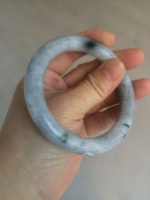 Load image into Gallery viewer, 54.8mm certified 100% Natural green/purple/gray Jadeite + albite Jade bangle AM34-1536