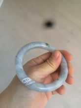 Load image into Gallery viewer, 54.8mm certified 100% Natural green/purple/gray Jadeite + albite Jade bangle AM34-1536
