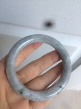 Load image into Gallery viewer, 54.8mm certified 100% Natural green/purple/gray Jadeite + albite Jade bangle AM34-1536