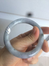 Load image into Gallery viewer, 54.8mm certified 100% Natural green/purple/gray Jadeite + albite Jade bangle AM34-1536