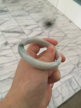 Load image into Gallery viewer, 52.2mm Certified Type A 100% Natural green/white Jadeite Jade oval bangle R69-0730