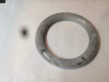 Load image into Gallery viewer, 54.8mm certified 100% Natural green/purple/gray Jadeite + albite Jade bangle AM34-1536