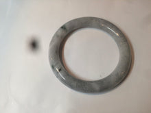 Load image into Gallery viewer, 54.8mm certified 100% Natural green/purple/gray Jadeite + albite Jade bangle AM34-1536