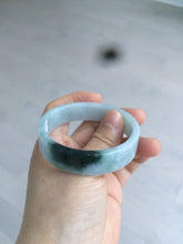 Load image into Gallery viewer, 52.5mm certified Type A 100% Natural s dark green/purple square Jadeite Jade bangle L131-0401