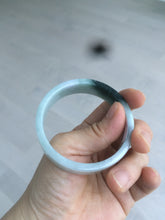 Load image into Gallery viewer, 52.5mm certified Type A 100% Natural s dark green/purple square Jadeite Jade bangle L131-0401
