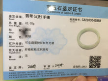 Load image into Gallery viewer, 51.5mm Certified Type A 100% Natural light green/yellow jadeite jade bangle A58-2868