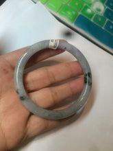Load image into Gallery viewer, 54.6mm certified 100% Natural green/purple/gray Jadeite + albite Jade bangle AM35-1538