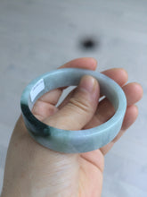 Load image into Gallery viewer, 52.5mm certified Type A 100% Natural s dark green/purple square Jadeite Jade bangle L131-0401