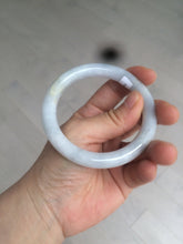 Load image into Gallery viewer, 54.2mm Certified 100% natural Type A light purple/white round cut jadeite jade bangle D49-9551