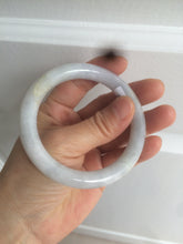 Load image into Gallery viewer, 54.2mm Certified 100% natural Type A light purple/white round cut jadeite jade bangle D49-9551