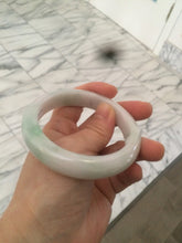Load image into Gallery viewer, 57mm certified 100% natural green/white/yellow jadeite jade bangle R64-9289