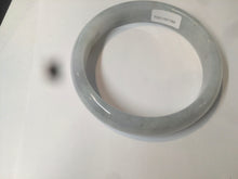 Load image into Gallery viewer, 56.6mm Certified type A 100% Natural watery light green/gray Jadeite Jade bangle J105-7280