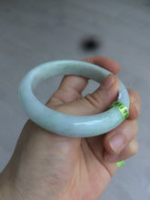 Load image into Gallery viewer, 54.6mm certified type A 100% Natural green/white Jadeite Jade bangle L129-4939