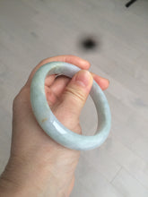 Load image into Gallery viewer, 57mm Certificated Type A 100% Natural green/white oval jadeite jade bangle D89-7164