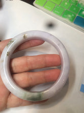 Load image into Gallery viewer, 59.7mm certified 100% Natural green/purple/white/brown jadeite Jade bangle J107-0542