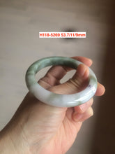 Load image into Gallery viewer, Sale! 49-54mm certified Type A 100% Natural dark green/white/black Jadeite Jade bangle with defects group GC30