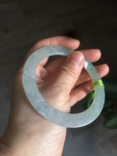 Load image into Gallery viewer, 57.5mm Certified Type A 100% Natural icy green/white super thin style Jadeite bangle AE10-0423