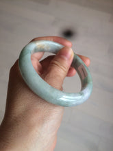 Load image into Gallery viewer, 56.6mm Certified type A 100% Natural sunny green purple Jadeite Jade bangle N95-0465