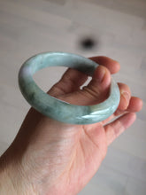 Load image into Gallery viewer, 56.6mm Certified type A 100% Natural sunny green purple Jadeite Jade bangle N95-0465
