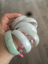 Load image into Gallery viewer, 52.2 mm Type A 100% Natural light green/brown Jadeite Jade bangle group AG4