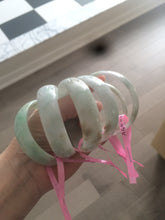 Load image into Gallery viewer, 52.2 mm Type A 100% Natural light green/brown Jadeite Jade bangle group AG4