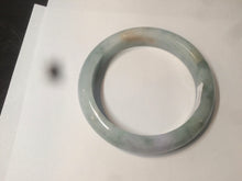 Load image into Gallery viewer, 56.6mm Certified type A 100% Natural sunny green purple Jadeite Jade bangle N95-0465