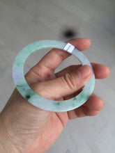 Load image into Gallery viewer, 57mm certified 100% natural Type A sunny green/purple slim flat style jadeite jade bangle AC68-4575