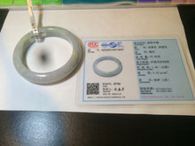 Load image into Gallery viewer, 53.2mm certified type A 100% Natural green/yellow/purple/gray Jadeite Jade bangle G109-3537