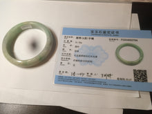 Load image into Gallery viewer, 56mm certified Type A 100% Natural sunny green/yellow Jadeite Jade bangle AR15-2704