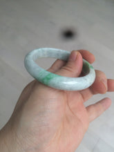 Load image into Gallery viewer, 50mm Certified Type A 100% Natural sunny green/white Jadeite Jade bangle AF60-0755