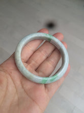 Load image into Gallery viewer, 50mm Certified Type A 100% Natural sunny green/white Jadeite Jade bangle AF60-0755