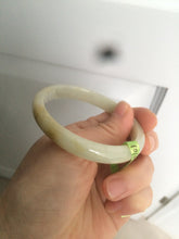 Load image into Gallery viewer, 54.7mm Certificated Type A 100% Natural yellow oval jadeite jade bangle AC37-8526